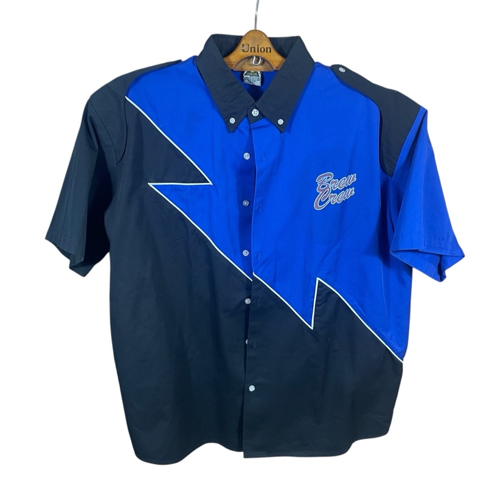 Brew Crew Men’s/ Unisex Button Up Double Sided Graphic Collared Shirt Size 2XL